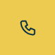 Telefonsymbol im gelben Viereck