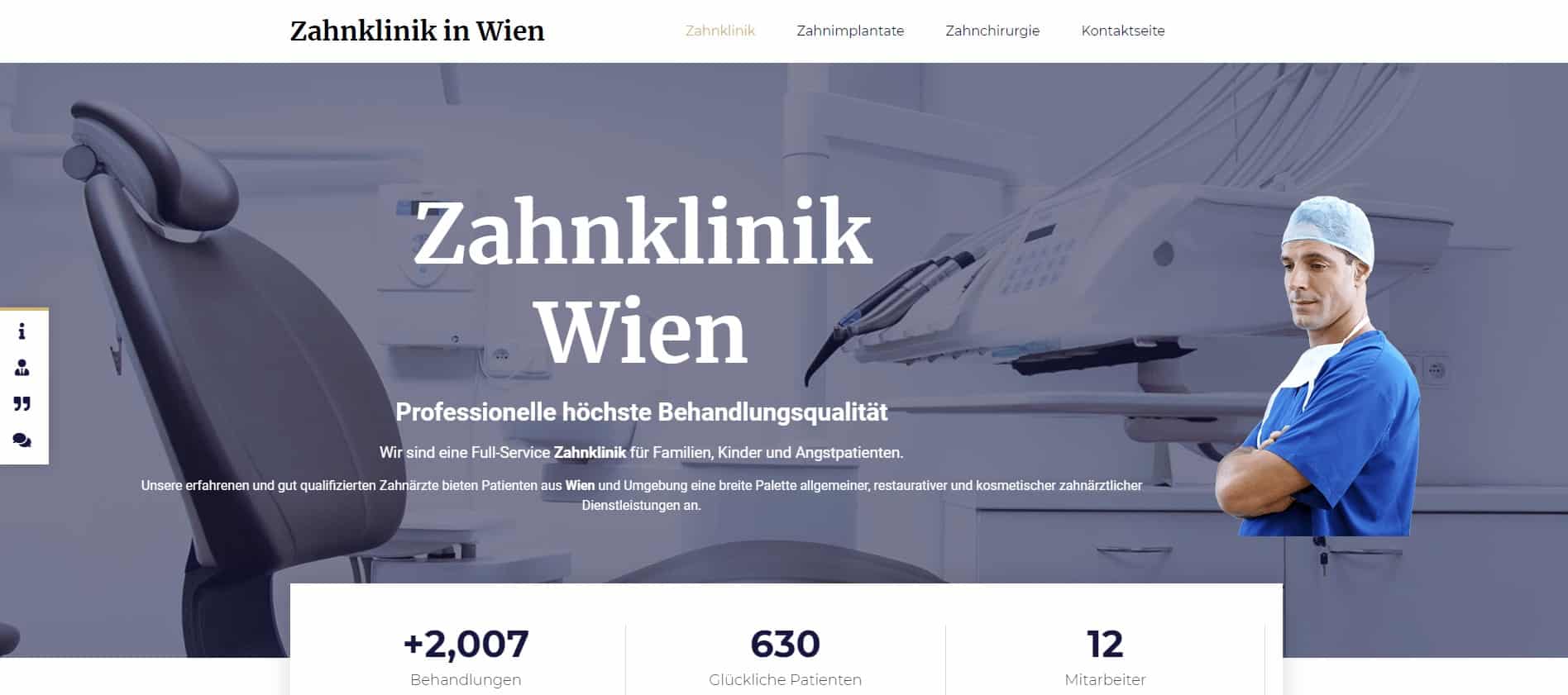 Mieten Sie die Zahnklinik-Wien-Webseite